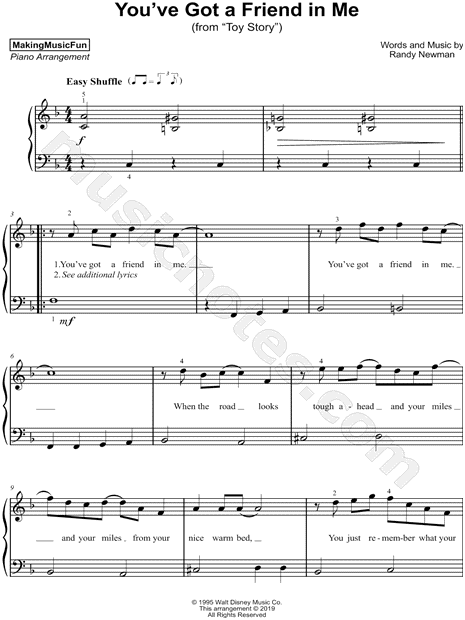 Makingmusicfun You Ve Got A Friend In Me Sheet Music Easy Piano Piano Solo In F Major Transposable Download Print Sku Mn Makingmusicfun You Ve Got A Friend In Me Sheet Music Easy Piano Piano Solo In F Major Transposable Download Print Sku Mn