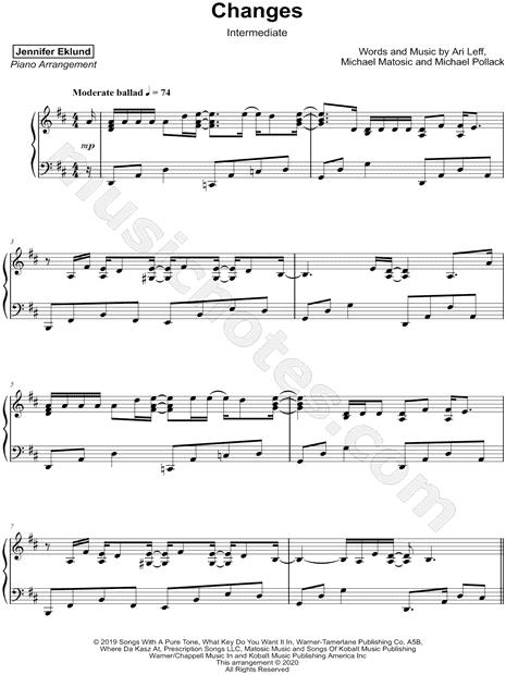 Jennifer Eklund Changes Intermediate Sheet Music Piano Solo In D Major Download Print Sku Mn0206431 Browse all michael matosic sheet music. musicnotes com