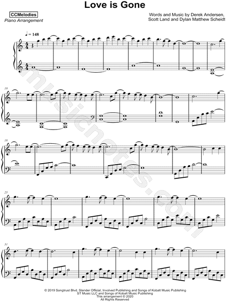 Ccmelodies Love Is Gone Sheet Music Piano Solo In A Minor Download Print Sku Mn0208705 Chords ratings, diagrams and lyrics. eur