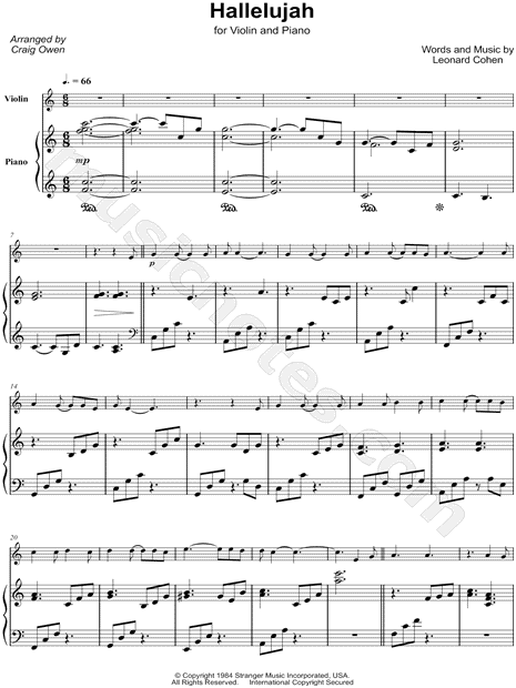 Hallelujah - Violin & Piano