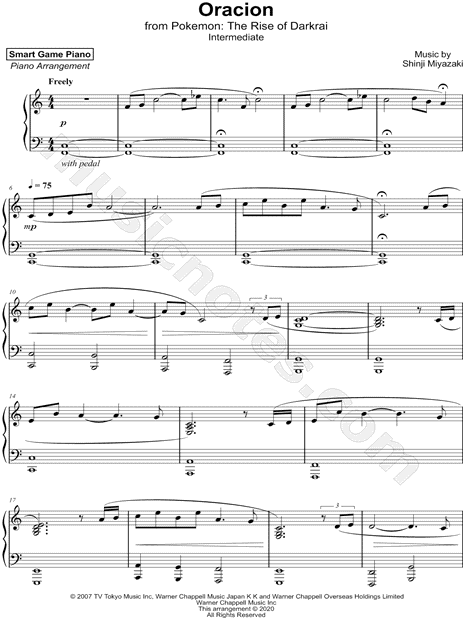 Desgastar intencional calendario Smart Game Piano "Oracion [intermediate]" Sheet Music (Piano Solo) in C  Major - Download & Print - SKU: MN0213124