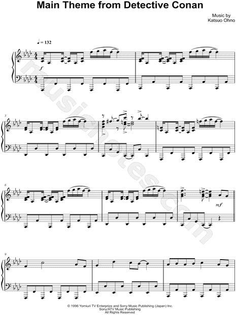 Detective Conan Piano Album TV Theme Song Beginner Piano sheet music book 