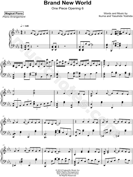 Magical Piano Brand New World Sheet Music Piano Solo In Eb Major Download Print Sku Mn