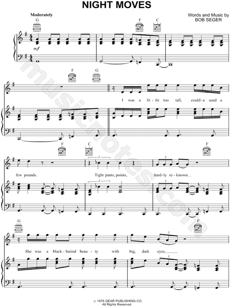 guitar tabs for night moves guitar tabs for night moves
