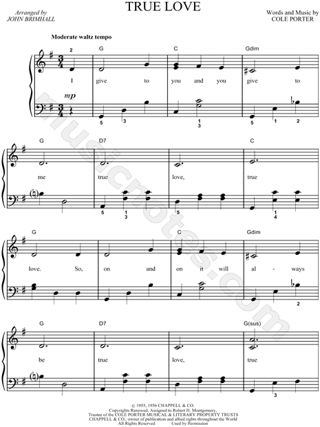 Free True Love by Coldplay sheet music  Download PDF or print on