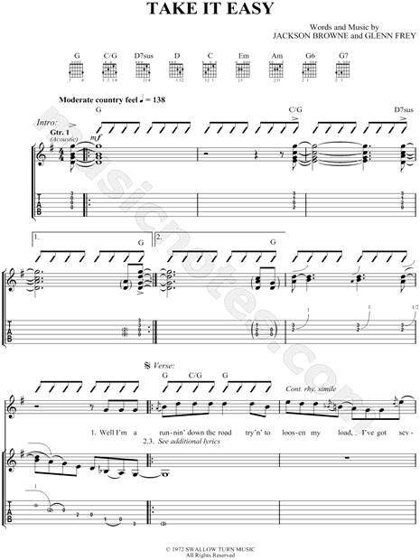 Get Over It" Sheet Music by Eagles for Guitar Tab/Vocal