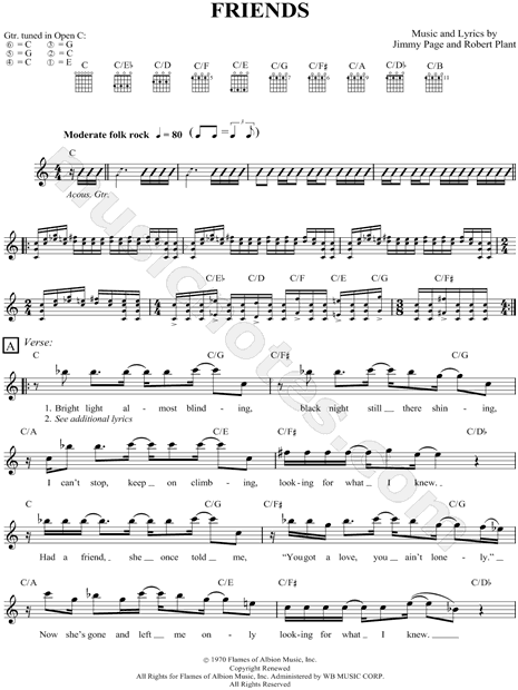 Friends And Strangers - C Instruments" Sheet Music for Lead Sheet -  Sheet Music Now