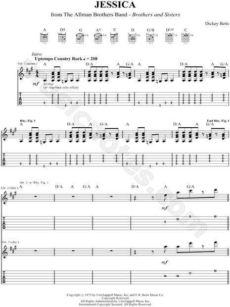 Allman Brothers Band - Chords and Tabs