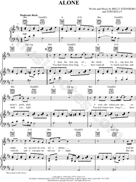 Heart Alone Sheet Music in B Minor (transposable) - Download & Print -  SKU: MN0055373