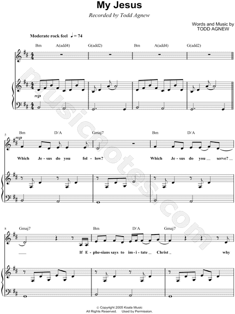 My Jesus Chords PDF (Todd Agnew) - PraiseCharts