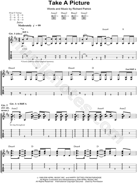 Foo Fighters My Hero Guitar Tab in E Major - Download & Print - SKU:  MN0082986