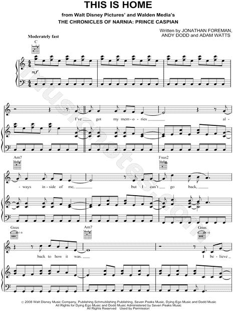 Play This Is Home Music Sheet