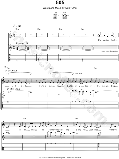 Drive Sheet Music | The Cars | Guitar Chords/Lyrics