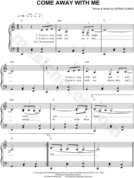 Come along with me Ноты. Ноты Norah Jones come away with me. Nora Jones come away with me Ноты для фортепиано. Come along with me на фортепиано. Where you come from песня