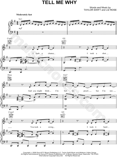 Tell Me Why Sheet music for Piano (Solo) Easy