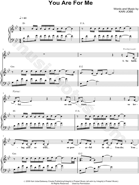 Revelation Song Sheet Music PDF (Gateway Worship / Kari Jobe