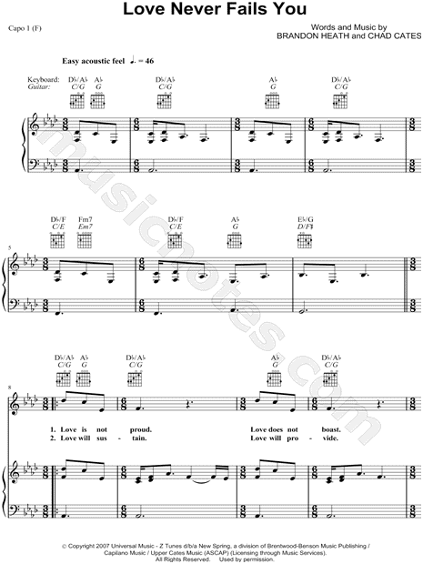 Your Love Never Fails Violin Sheet Music PDF (Jesus Culture) - PraiseCharts