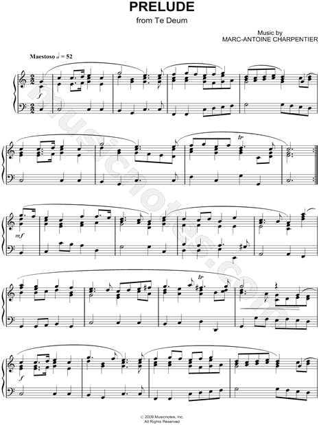 Prelude to the Te Deum - Piano or Organ