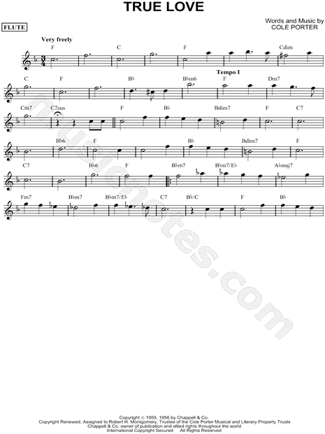 True Love_Cole Porter  Ukulele chords songs, Ukulele songs, Sheet music pdf