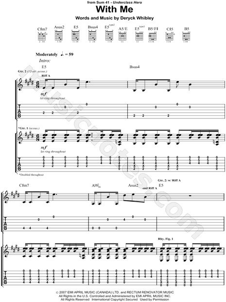 Pieces-Sum 41- Free Piano Sheet Music & Piano Chords