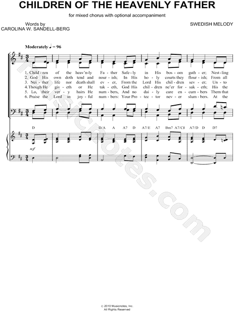 Free Choir Sheet Music – Children of the Heavenly Father – Michael Kravchuk