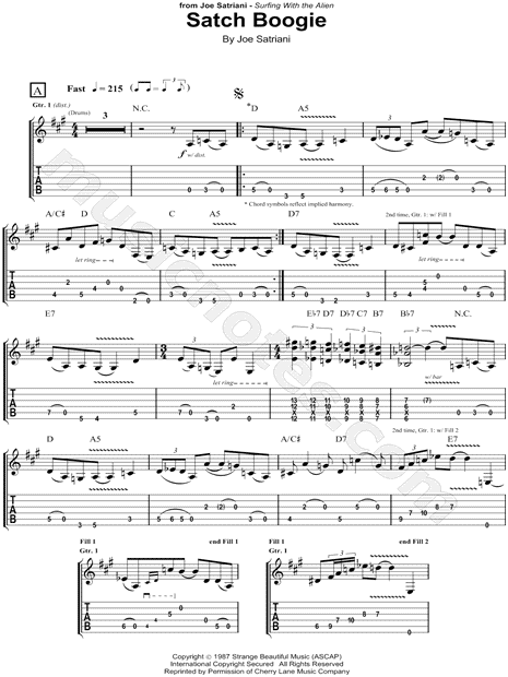 Joe Satriani - Engines of Creation - Guitar Tab / Tablature Book