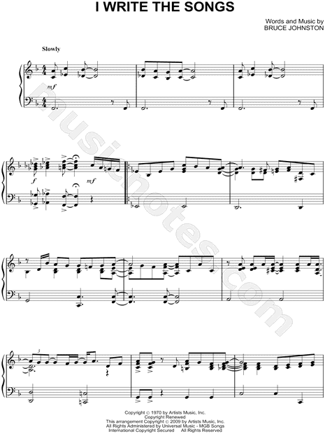 I Write the Songs