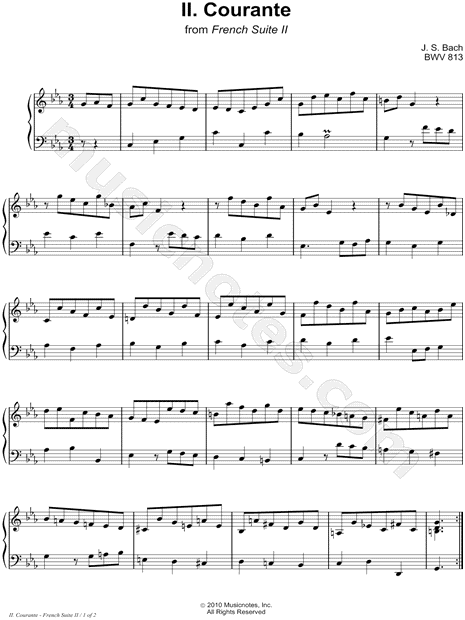 French Suite No. 2, BWV 813: 2. Courante