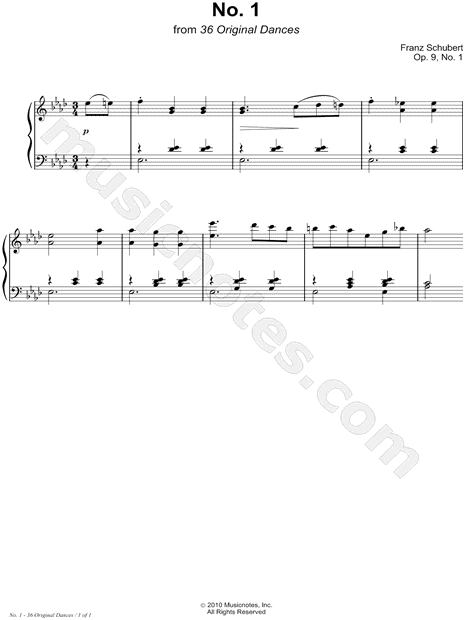 36 Original Dances, Op. 9, Dance No. 1