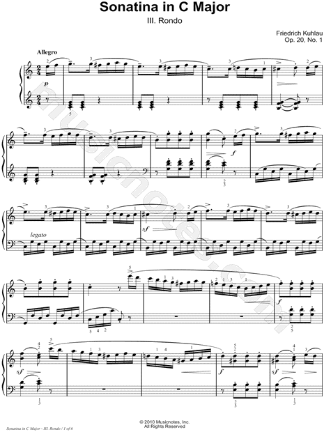 Sonatina in C Major, Opus 20, No. 1: III. Rondo