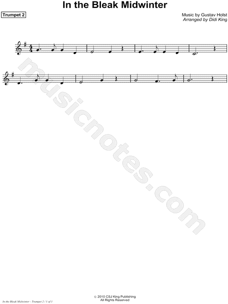 In the Bleak Midwinter - Trumpet (Part 2)