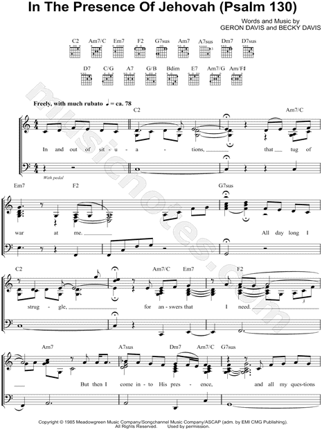 Geron Davis Sheet Music to download and print