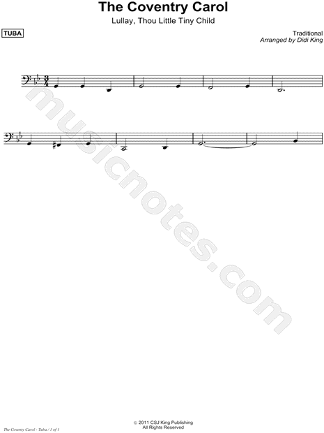 The Coventry Carol - Tuba