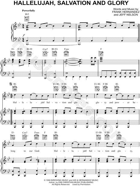 Hallelujah, Salvation and Glory