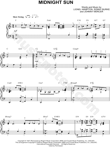 Midnight Sun for Flute and Piano - Download Sheet Music PDF file