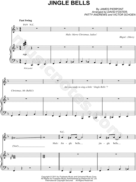 Sheet Music Jingle Bells Official