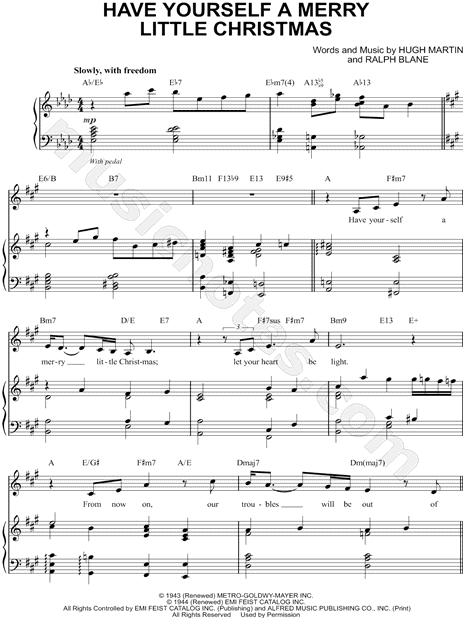Michael Buble Have Yourself a Merry Little Christmas Sheet Music in Ab Major transposable Download Print SKU MN0098469