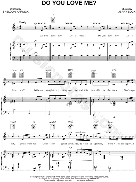 Tell me that you love me piano sheet music