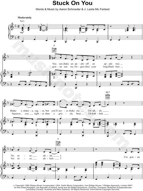 Stuck On You - Piano Solo - Digital Sheet Music