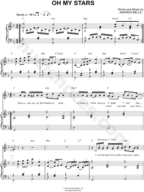 Andrew Belle Pieces Sheet Music in A Major (transposable) - Download &  Print - SKU: MN0129474