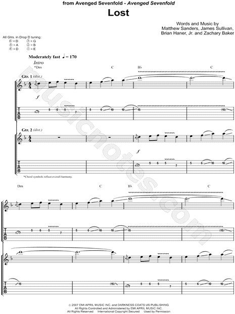 Avenged Sevenfold Afterlife Piano Arrangement Sheet music for Piano (Solo)