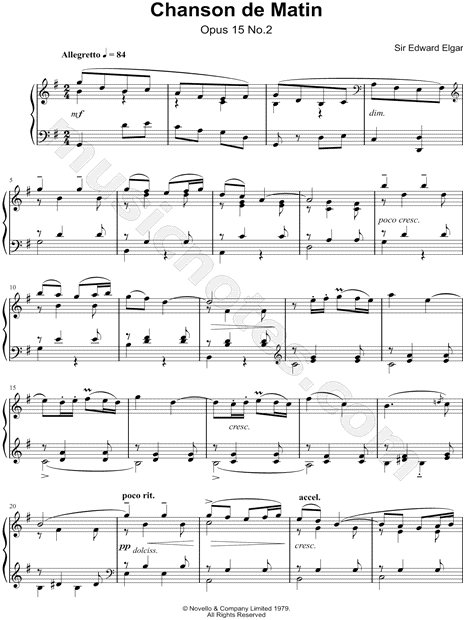 Chanson de Matin, Op. 15, No. 2