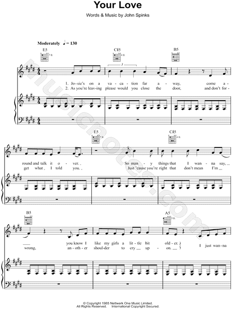 Your Love Guitar Lesson - The Outfield 