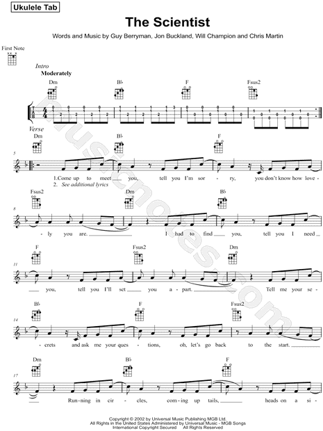 Trouble // Coldplay // ukulele chords song