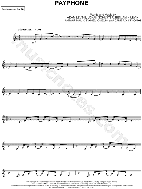 PAYPHONE (TRADUÇÃO) - Maroon 5 (Impressão), PDF