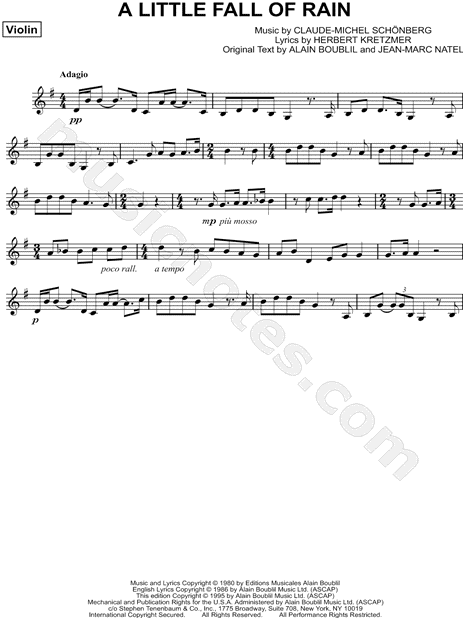 Rainy, rainy day Sheet music for Violin (Solo)