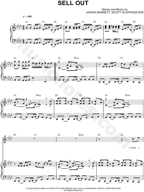 Reel Big Fish Sell Out Sheet Music in Ab Major (transposable) - Download  & Print - SKU: MN0123468