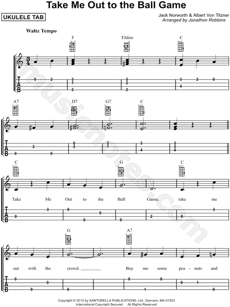 Take Me Out to the Ball Game Guitar Chords - Guitar Lessons