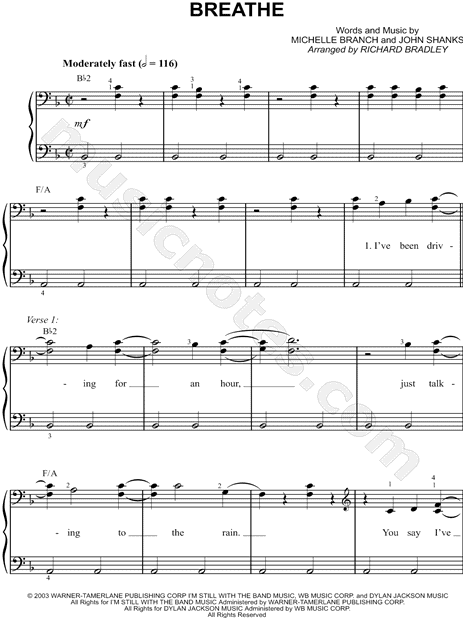 Everywhere: Piano/Vocal/Chords: Michelle Branch - Digital Sheet Music  Download