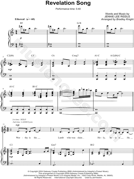 Revelation Song (SATB Choir) - Print Sheet Music Now